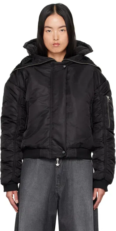 Ashley Williams Black Butterfly Bomber Jacket