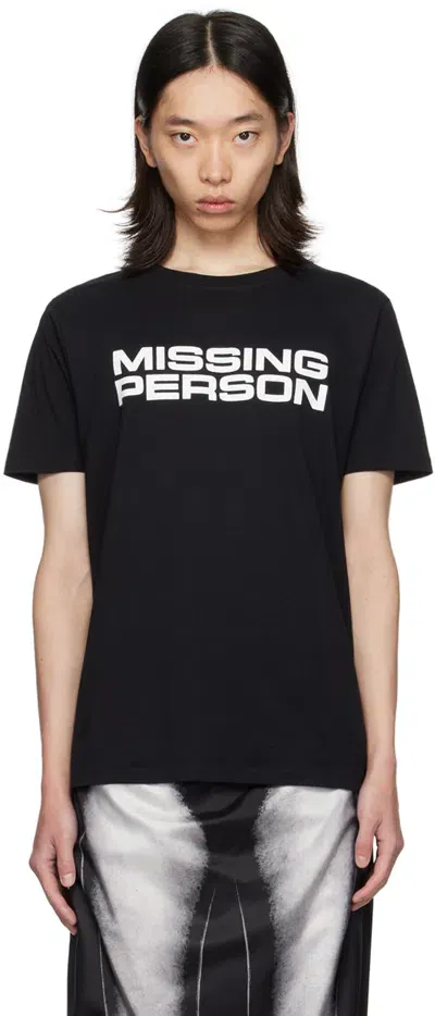 Ashley Williams Black 'missing Person' Danny T-shirt