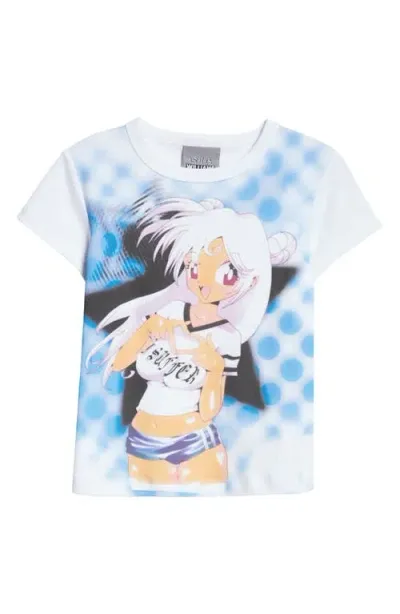 Ashley Williams Manga Poster Baby Tee In Blue