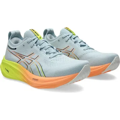 Asics Gel-nimbus 26 Paris Trainers In Safety Yellow/cool Grey