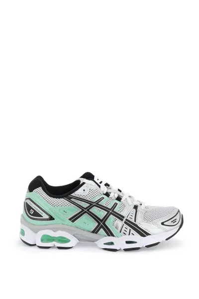 Asics Gel-nimbus 9 Sportstyle Sneakers In Silver,black,green