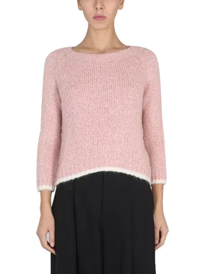 Aspesi Alpaca Blend Sweater In Pink