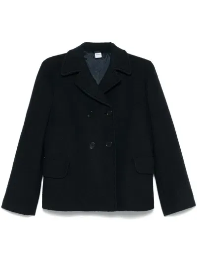 Aspesi Boiled-wool Jacket In Blue