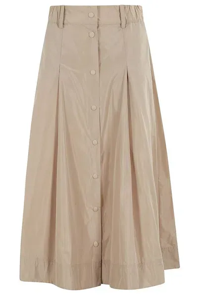 Aspesi Buttoned Midi Skirt In Beige