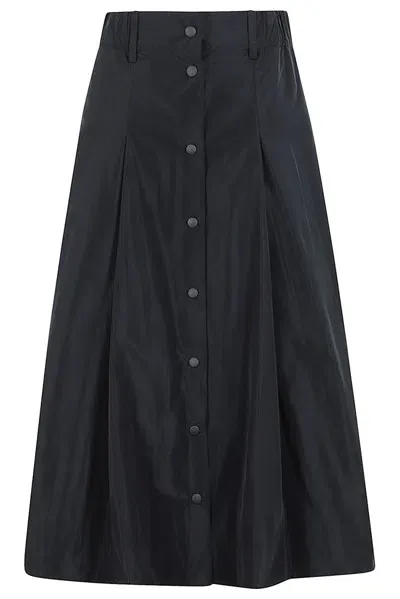 Aspesi Buttoned Midi Skirt In Navy