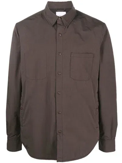 Aspesi Classic Button-up Shirt In Brown