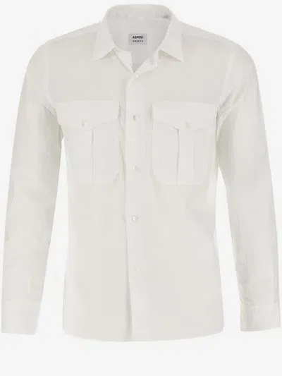 Aspesi Cotton Shirt In Bianco