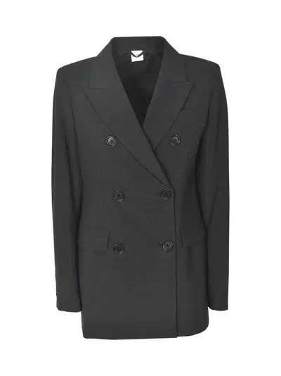 Aspesi Double-breasted Long Dinner Jacket In Black