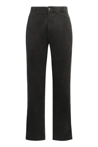 Aspesi Flared Corduroy Trousers In Grey