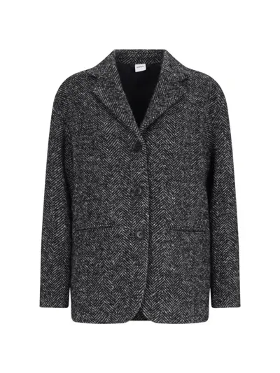 Aspesi Wool And Alpaca Jacket In Black