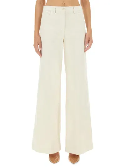 Aspesi Palazzo Pants In Ivory