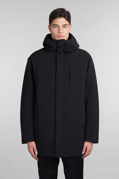 Aspesi Parka Liam Coat In Black Polyester In Blue