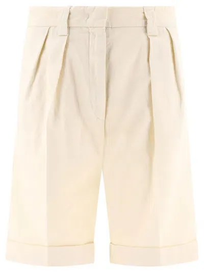 Aspesi Pleated Shorts In Beige