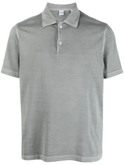 Aspesi Short-sleeved Polo Shirt In Grey