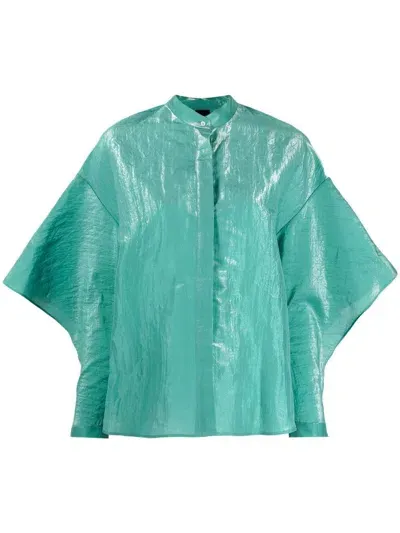 Aspesi Silk-blend Camisa In Green