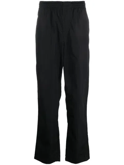 Aspesi Straight-leg Cotton Trousers In Black