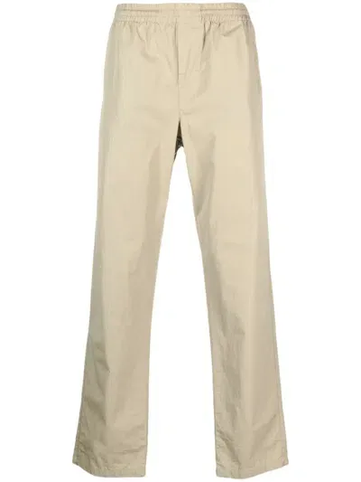 Aspesi Straight-leg Cotton Trousers In Neutrals