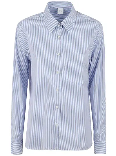 Aspesi Striped Buttoned Shirt In Multi