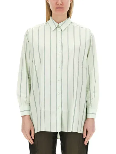 Aspesi Striped Shirt In Green