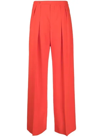 Aspesi Tailored Wide-leg Trousers In Rot