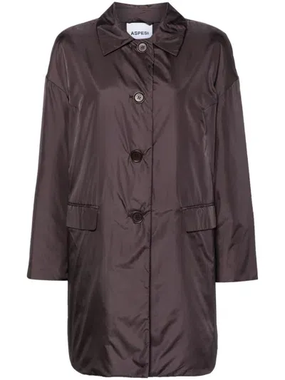 Aspesi Teena Trench Coat In Brown