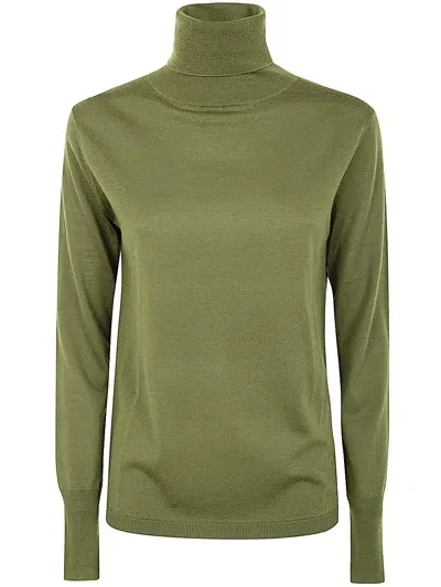 Aspesi Turtle Neck Sweater In Verde