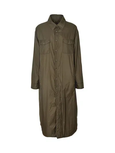 Aspesi Two Patched Pocket Long Coat In Neutral