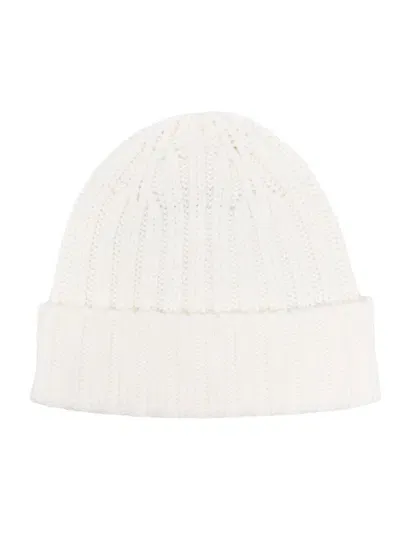 Aspesi Virgin Wool Beanie In White