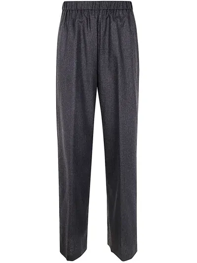 Aspesi Wide Leg Trousers In Brown