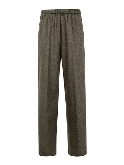 Aspesi Wide Leg Trousers In Verde