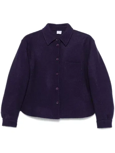 Aspesi Wool Shirt In Purple