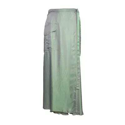 Aspesi Wrap Midi Skirt In Green