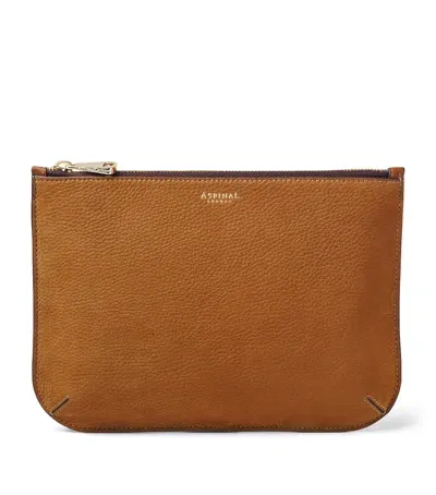 Aspinal Of London Large Ella Pouch In Brown