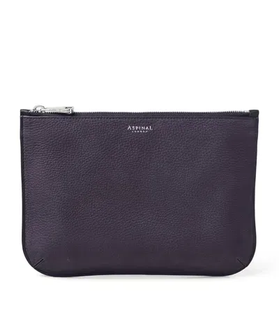 Aspinal Of London Large Ella Pouch In Navy