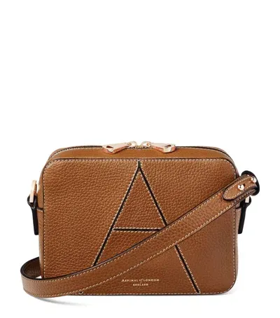 Aspinal Of London Leather 'a' Camera Bag In Brown