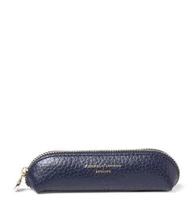 Aspinal Of London Leather Baby Pen Case In Navy