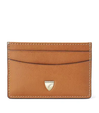 Aspinal Of London Leather Card Holder In Brown