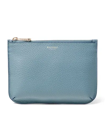 Aspinal Of London Leather Ella Medium Pouch In Blue