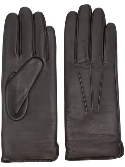 Aspinal Of London Leather Gloves In Brown