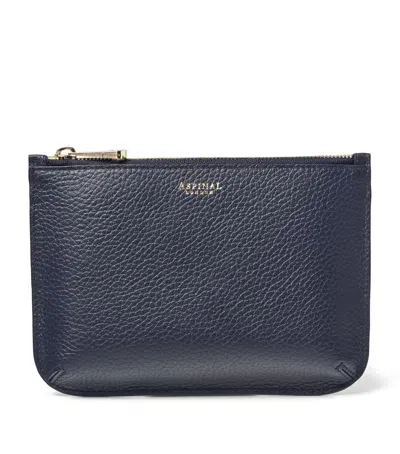 Aspinal Of London Medium Leather Ella Pouch In Navy