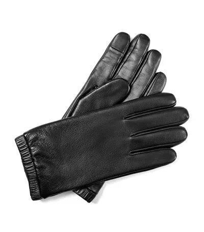 Aspinal Of London Nappa Leather Gloves In Black