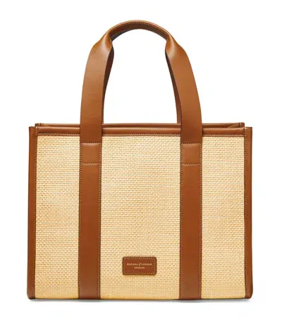 Aspinal Of London Raffia Small Henley Tote Bag In Neutral