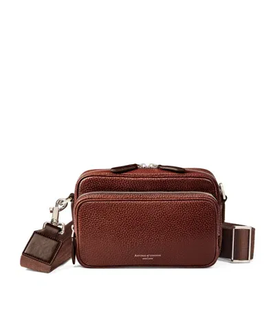 Aspinal Of London Reporter East West Messenger Bag In Brown