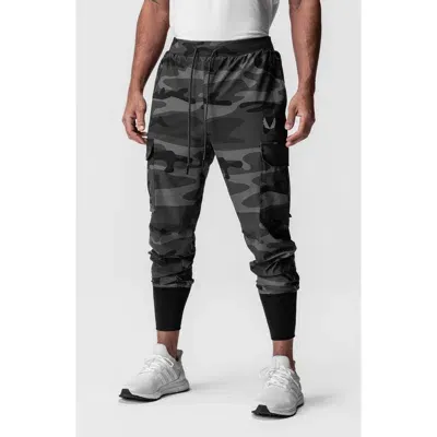 Asrv Tetra-light Cargo Joggers In Black Camo Reflective