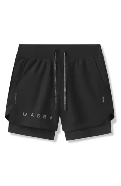 Asrv Tetra-lite™ 5-inch 2-in-1 Lined Shorts In Black Reflective Classic