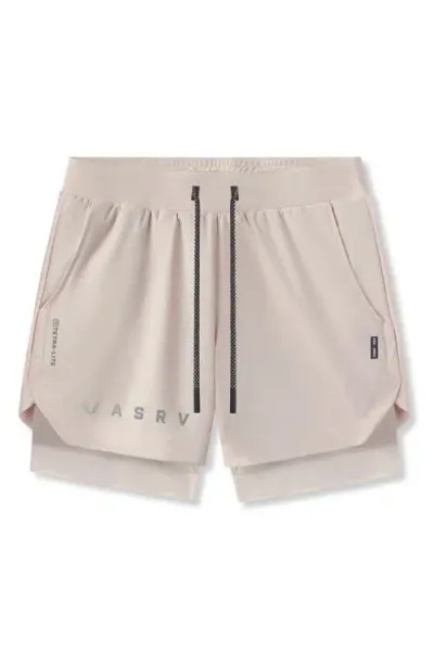 Asrv Tetra-lite™ 5-inch 2-in-1 Lined Shorts In Chai Reflective Classic