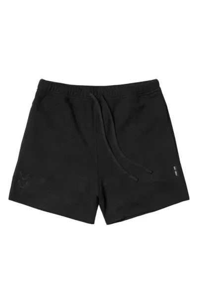 Asrv Waffle Knit Sweat Shorts In Black