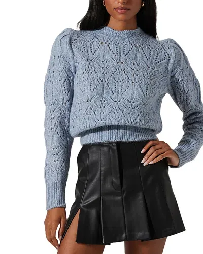 Astr The Label Evy Sweater In Steel Blue