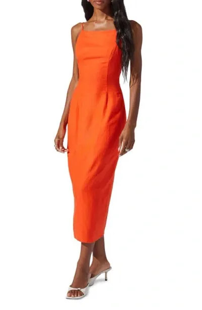 Astr The Label Open Back Maxi Dress In Tangerine