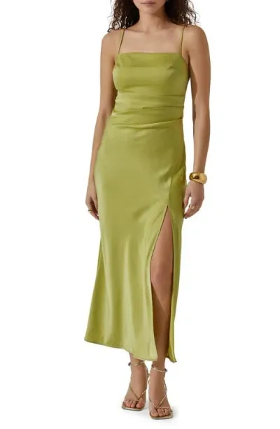 Astr The Label Satin Slipdress In Celery